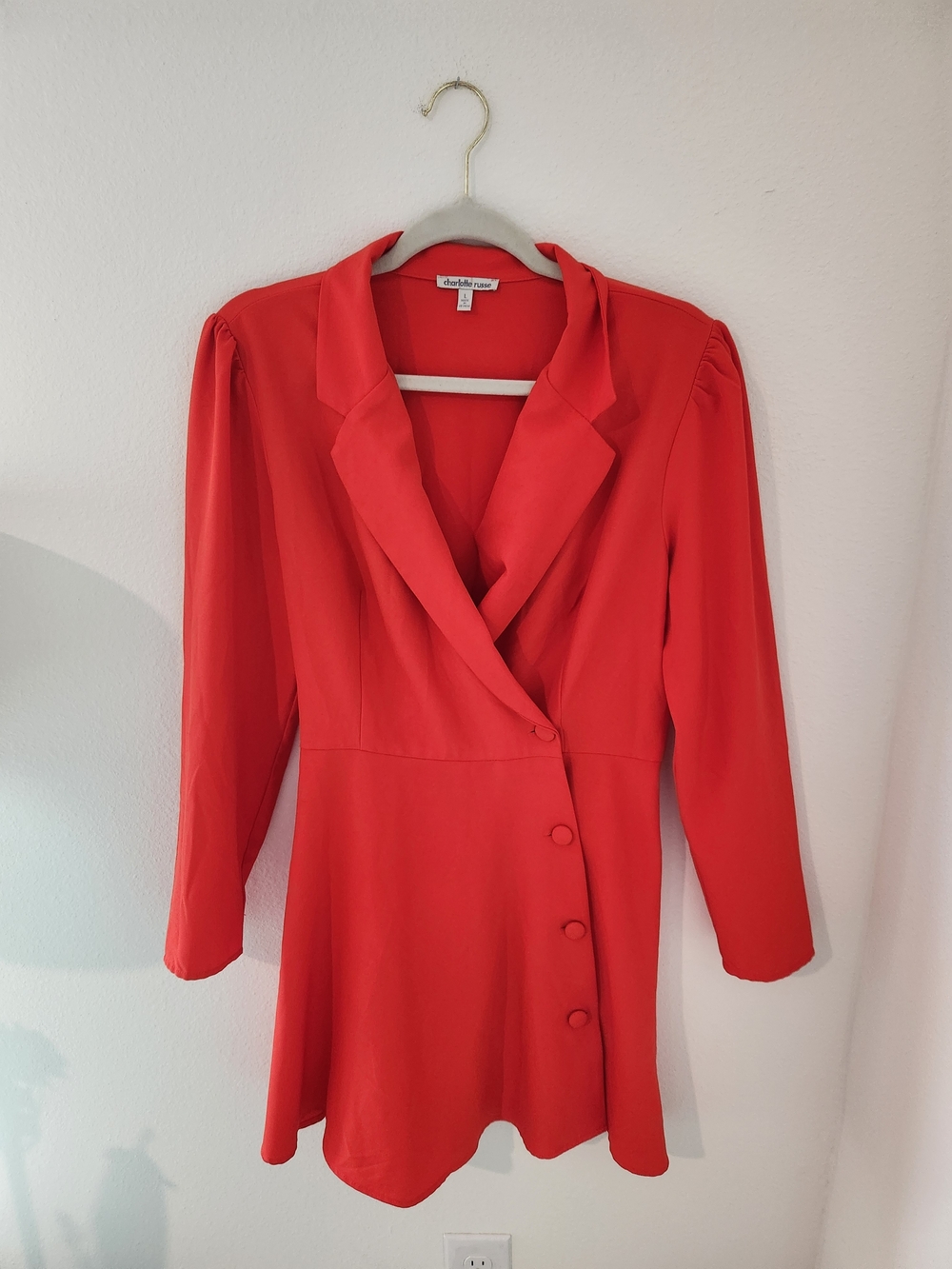 Vintage-Inspired Red Blazer Dress